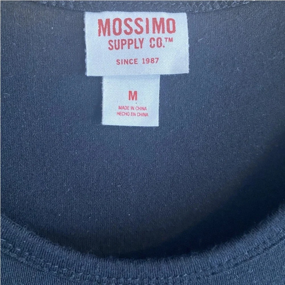 Mossimo Woman's Black Top M Tie front Long sleeve T Shirt Good Condition - Picture 4 of 6